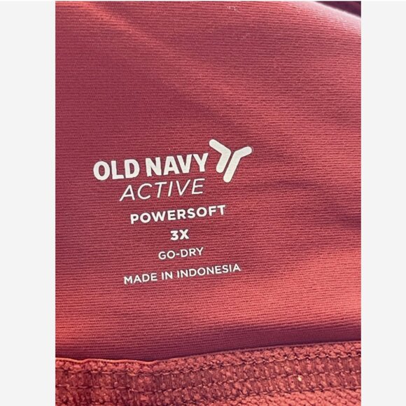 Old Navy Powersoft Athletic Dress Cherry Birch 3XL NWT Built-In Bra & Shorts - Picture 4 of 4
